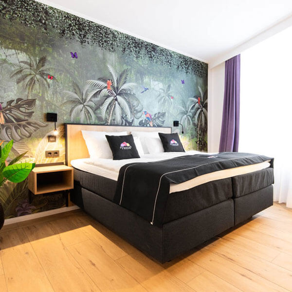 Innenansicht Doppelbett Komfortzimmer